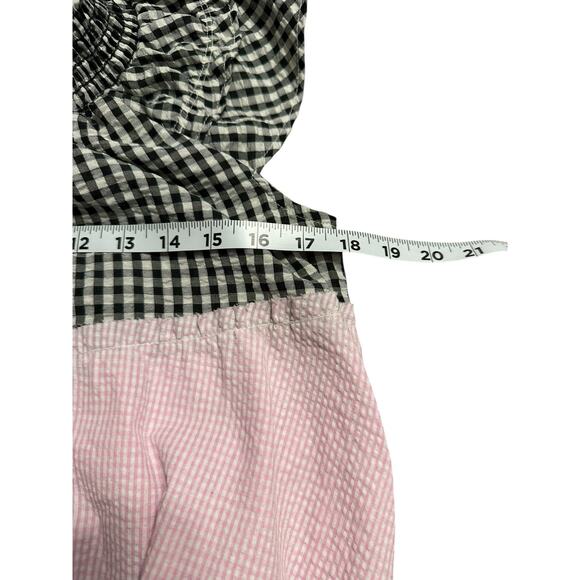 Free People Gingham Off Shoulder Maxi Dress Black Pink Blue Lara Maxi Size Small - Picture 5 of 7